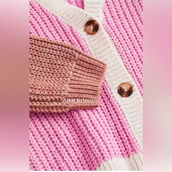 H&M Girl’s Color Block Cardigan - Picture 2 of 5